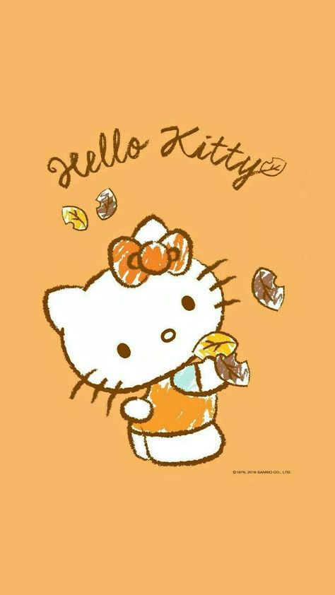 Hello Kitty Fall Wallpaper, Autumn Wallpaper Iphone, Hello Kitty Phone Wallpaper, Hello Kitty Halloween Wallpaper, Fall November, Hello Wallpaper, Hello Kitty Vans, Hello Kitty Imagenes, Inspirational Wallpaper