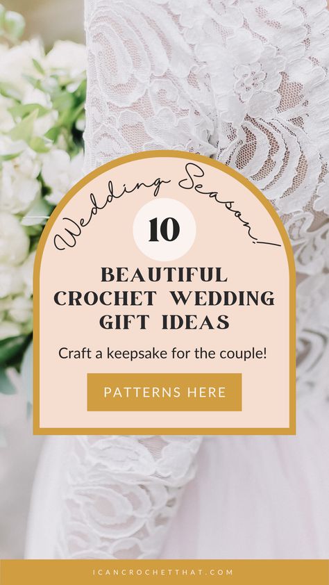 Discover beautiful and heartfelt crochet wedding gift ideas that you can craft for your loved ones. Our detailed guide showcases 10 easy yet stunning patterns, perfect for crocheters of all skill levels. Imagine the joy on the newlyweds' faces when they unwrap a handmade gift, lovingly stitched by you! From cozy blankets perfect for snuggling under to charming kitchen accessories, our crochet patterns are a delightful way to celebrate this special occasion. Crochet For Wedding Ideas, Crochet Wedding Shower Gifts, Crochet Gift For Couples, Crochet Wedding Gift For Guests, Wedding Gift Crochet Blanket, Crochet Wedding Present Ideas, Bridal Shower Crochet Gifts, Crochet Gifts For Newlyweds, Crochet Marriage Gift