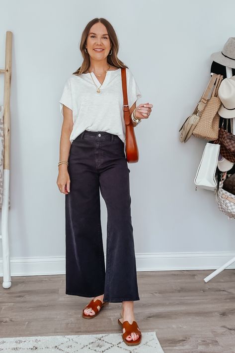 Women's High-Rise Sailor Wide Leg … curated on LTK Sailor Pants Outfit, Sailor Pants, Wide Leg Crop Pants, Coastal Grandma, Pants Outfits, Target Style, Crop Pants, Business Casual Outfits, Navy Pants