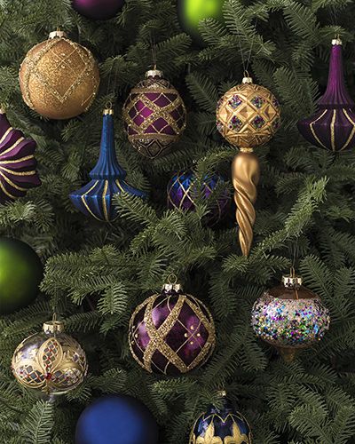 Purple Christmas Tree, Jeweled Christmas, Merry Christmas Decoration, Purple Christmas, Christmas Interiors, Ornament Kit, Christmas Ornament Sets, Christmas Tree Themes, Christmas Mood