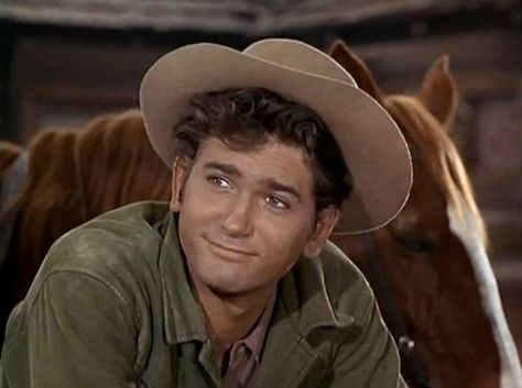 Little Joe Cartwright (Michael Landon) on Bonanza! Little Joe Cartwright, Larry Wilcox, Cowboy Names, Joe Francis, Lorne Greene, Broken Angel, Bonanza Tv Show, Pernell Roberts, Real Cowboys