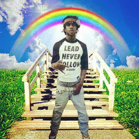 Haughhh (i created it) Chief Keef Meme, Haunted Mound, Chief Keef, Rappers, Rap, Bridge, Rainbow, Memes