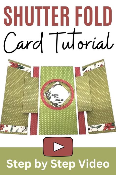 Shutter Cards Tutorial, Magic Greeting Card, Interactive Cards Tutorial How To Make, Unique Card Ideas Creative, Card Folds Techniques Tutorials, Fun Fold Cards Tutorials Templates, Shutter Card Tutorial, Trifold Shutter Cards, Shutter Cards