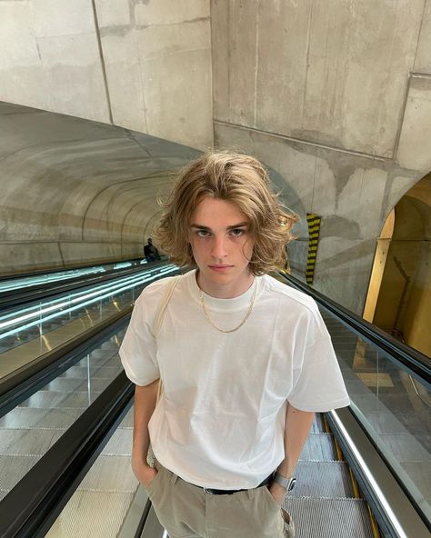 Quentin Rousse on Instagram: “Paris Vibe 🇫🇷 #photography #photomodel #paris #placevendome #placevendôme” Blonde Hair Guy Aesthetic, Dirty Blonde Guy Aesthetic, Blonde Hair Men, Man Long Blonde Hair Aesthetic, Grunge Guys Blonde Hair, Sufer Hair Guy, Men Blonde Hair, Boy Haircuts Long, Blonde Hair Boy