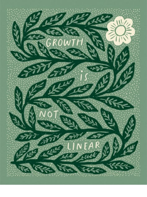 Growth Is Not Linear, Linear Art, Sticker Journal, Design And Illustration, Beautiful Mess, Straight Line, Art Licensing, Quote Posters, Botanical Illustration