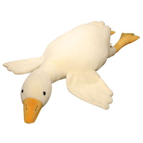 PRICES MAY VARY. The giant super soft white goose is about 63 inches long. The white goose is made of high-quality plush fabric, and the interior is filled with soft PP cotton by hand, giving you a better skin feel, soft and comfortable. The huge plush white goose symbolizes purity, beauty and safety. When you hug or snuggle up to the goose after hard work, you can fully release and sink into the moment of relaxation and happiness. It is soft enough and can also be used as a pillow. It is a good Goose Stuffed Animal, Goose Plush, Koala Stuffed Animal, Duck Stuffed Animal, Big Duck, Cute Store, White Goose, Plush Toy Dolls, Cute Room Decor