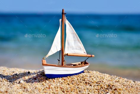 Toy Sailboat, Pinterest Images, Fishing Boat, Business Advertising Design, Sand Castle, Miniature Toys, Fishing Boats, Sailing Ships, Sea Shells