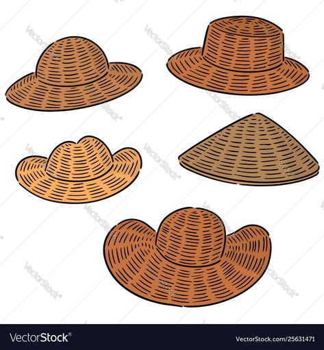 Straw Hat Drawing, Garnet Steven, Diy Statement Necklace, Jade Bonsai, How To Draw Braids, Hat Vector, Picture Locket, Straw Hats, Mandala Tattoo