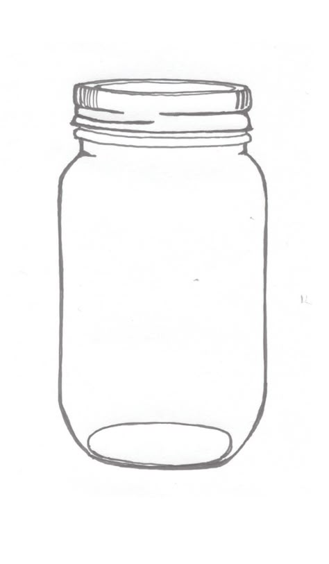 mason jar illustrations | An ink drawing of a mason jar... related to the current project at ... How To Draw A Jar, Glass Jar Drawing, Slingshot Tattoo, Mason Jar Printables, Mason Jar Clip Art, Toples Kaca, Colored Mason Jars, Hanging Mason Jars, Jar Art