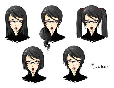 Playing with hair styles Bayonetta Hair, Art Face, Playing With Hair, Alternative Hair, New Haircuts, Face Art, Down Hairstyles, Drawing Reference, New Hair