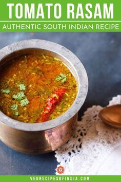 Easy Rasam Recipe, Tomato Rasam Recipe, Tomato Rasam, Veg Recipes Of India, Rasam Recipe, Indian Meal, Indian Veg Recipes, Indian Sweet, South Indian Food