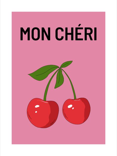 Mon Cheri Wallpaper, College Room Decor, 21st Party, Mon Cheri, Cool Wall Art, Puff And Pass, Salon Interior Design, Trendy Prints, Retro Wall Art