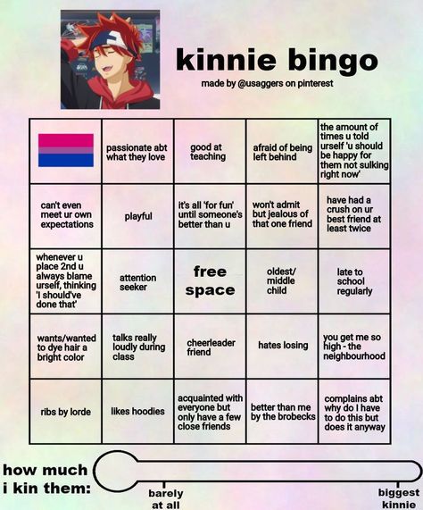 Reki Kyan Kinnie Bingo, Sk8 The Infinity Kinnie Bingo, Sk8 Kinnie Bingo, Reki Kinnie Bingo, Haikyuu Kinnies Bingo, Sally Face Kinnie Bingo, Obey Me Kinnie Bingo, Mha Kinnie Bingo, Character Bingo