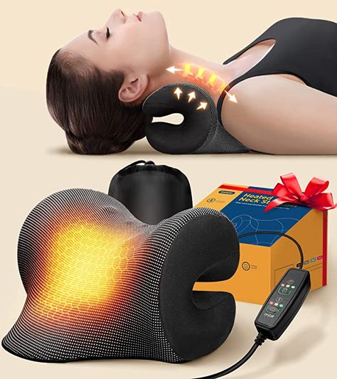 THE BEST INVESTMENT FOR YOUR NECK & HEALTH! Suffering from neck pain, neck stiffness or tension headache after prolonged sitting or looking down? Let Gadole heated neck traction device be your salvation! Neck and shoulder relaxers naturally stretch your neck to correct cervical curvature and relax muscle spasms. Unlike other neck massagers with heat, our hot therapy, magnetic therapy pillowcase and two traction levels, further enhance the comfort and effectiveness in relieving pain and tension Tension Headache Relief, Neck Hump, Neck Stretcher, Neck Traction, Forward Head Posture, Cervical Traction, Traction Device, Neck Exercises, Stiff Neck