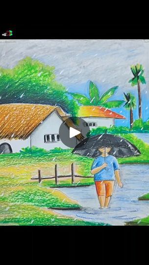 Rainy Season Scenery, Rain Song, Drawing Scenery, Scenery Drawing, Drawing Book, Rainy Season, Drawings, Quick Saves