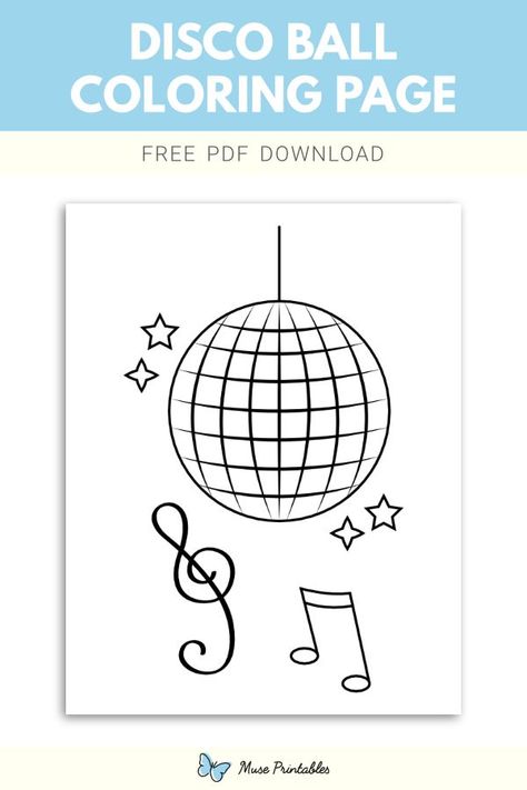 Free printable disco ball coloring page. Download it at https://museprintables.com/download/coloring-page/disco-ball/ Ball Coloring Pages, Disco Ball Print, Peppa Pig Colouring, Elsa Coloring, Elsa Coloring Pages, Christian Halloween, Peppa Pig Coloring Pages, Red Ribbon Week, Mickey Mouse Pictures