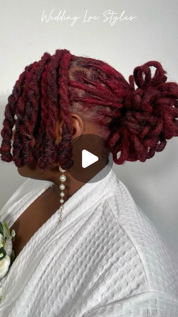 Loc Pedals Bun, Loc Styles Petals, Petals Locs Style, Locs Hairstyles Ponytails, Petal Loc Bun, Loc Petals Hairstyles, Petal Bun Locs, Loc Petal Styles, Cuban Twist