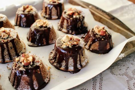 Ottolenghi's baked ricotta and hazelnut cheesecakes - CiaoBella!Kitchen Ottolenghi Dessert, Ottolenghi Recipe, Maggie Beer, Yotam Ottolenghi Recipes, Baked Ricotta, Ottolenghi Recipes, Flourless Cake, Afternoon Tea Recipes, Hazelnut Cake