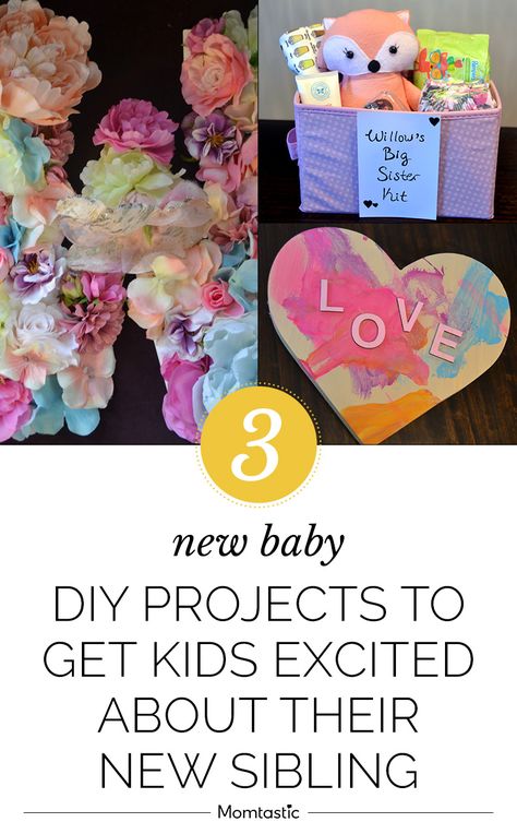 Try out these new-baby projects that your other kids can help out with. Big Sister Kit, New Baby Crafts, Sister Crafts, Welcome New Baby, Baby Diy Projects, Welcome Home Signs, Welcome Home Baby, Big Sister Little Sister, New Sibling