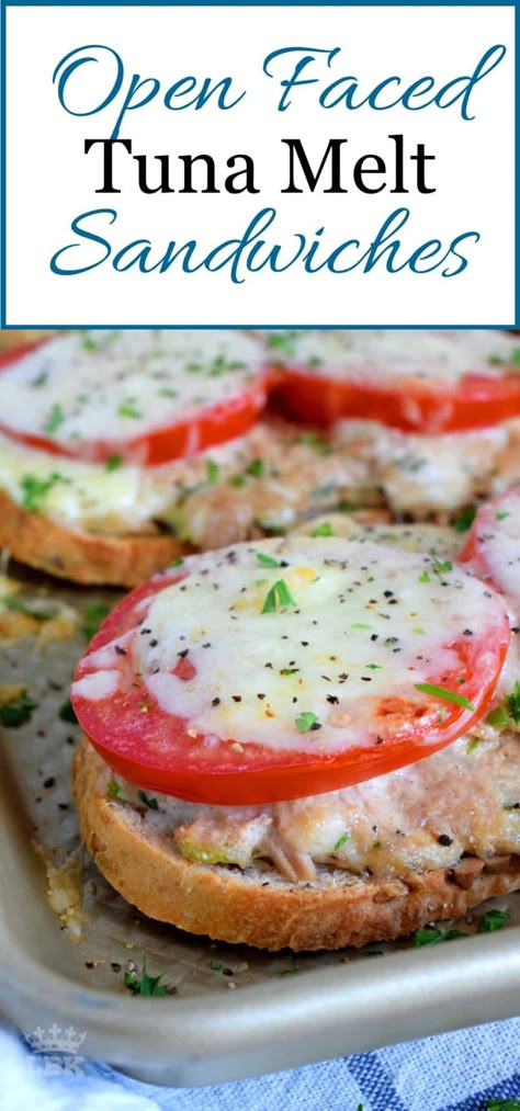 Open Face Tuna Sandwich, Open Faced Tuna Melt, Melt Sandwiches, Tuna Melt Sandwich, Toasted Sandwiches, Tuna Melt Recipe, Canned Tuna Recipes, Grilled Sandwiches, Melt Recipe