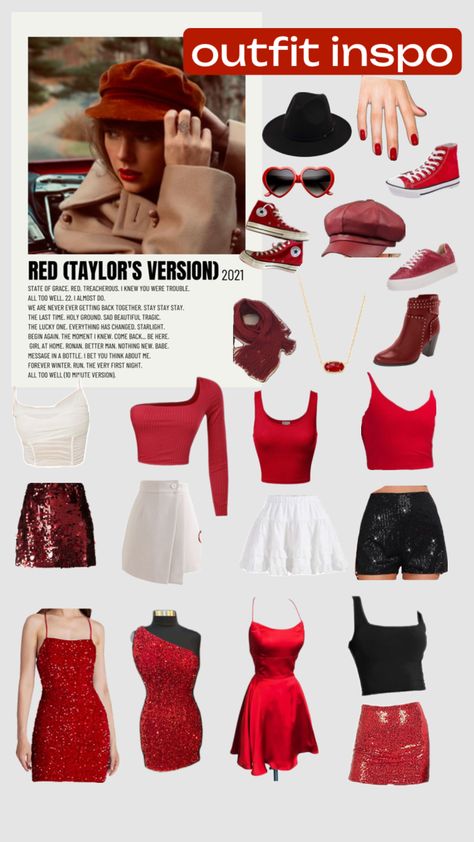 #red #taylorswift #outfitinspo Taylor Swif, Red Costume, Taylor Swift Red, Taylor Swift Outfits, Red Taylor, Red Outfit, What To Wear, Taylor Swift, Swift