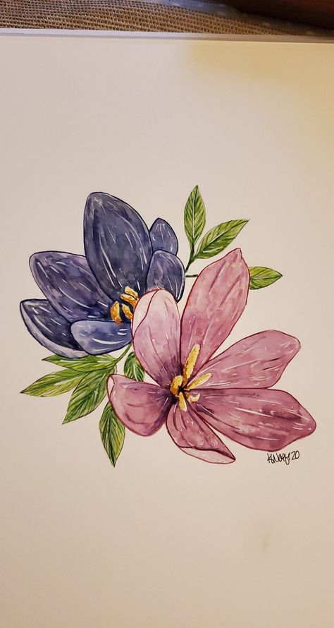 Asthetic Drawings Watercolor, Hyunjin Flower Drawing, Purple Flower Drawing Wallpaper, Indie Flower Painting, Purple Flowers Aesthetic Drawing, Hyunjin Artwork Flower, Watercolor Art Fairycore, Ancient Persian, Kid Core