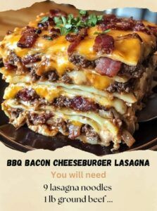 BBQ Bacon Cheeseburger Lasagna Bacon Cheeseburger Lasagna, Bbq Bacon Cheeseburger Lasagna, Cheeseburger Lasagna, Rolled Lasagna, Bbq Bacon Cheeseburger, Snack Bar Recipes, Homemade Spaghetti Sauce Recipe, Ree Drummond Recipes, Heavenly Recipes