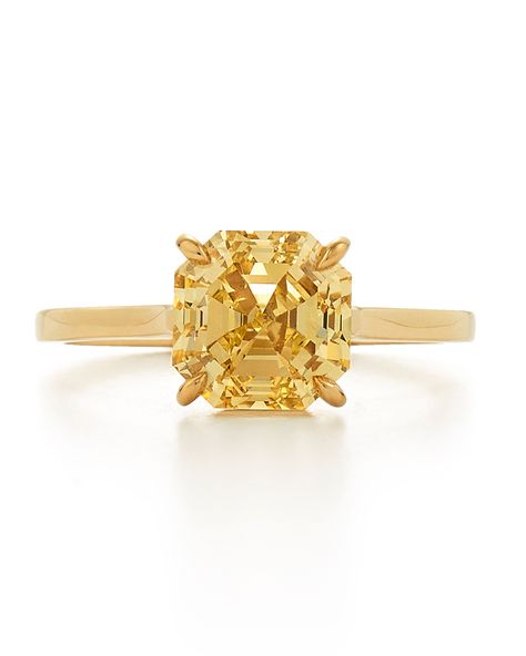 Yellow Gold Asscher-Cut Yellow Diamond Engagement Ring Yellow Diamond Band Ring, Yellow Shappire Ring, Diamond Gold Band Engagement Ring, Yellow Sapphire Ring Gold Women, Yellow Wedding Ring, Gold Band Engagement Ring, Diamond Gold Band, Yellow Sapphire Engagement Ring, Diamond Carat Size