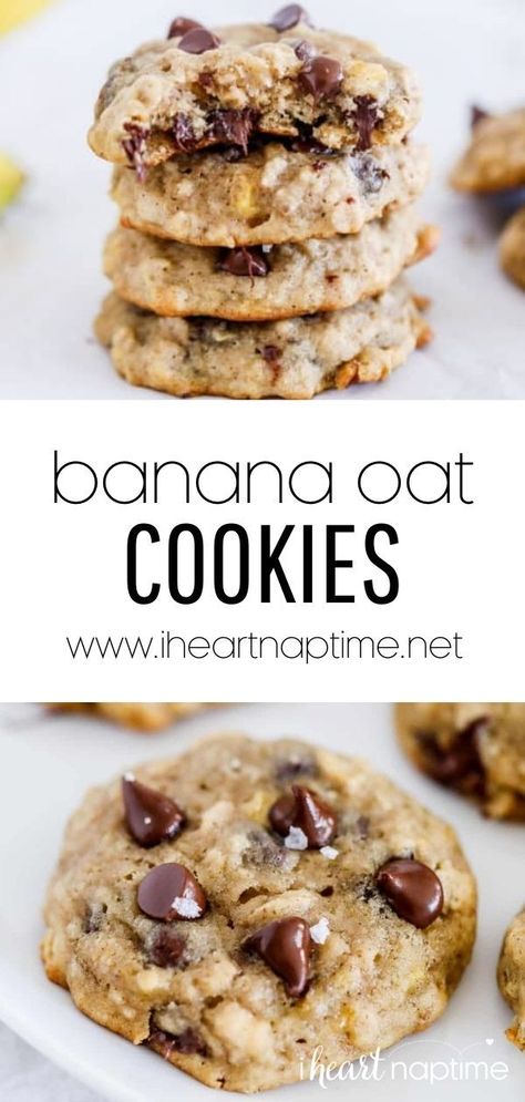 Oatmeal Chocolate Chip Cookie Recipe Healthy Banana Oats, Oats Banana Chocolate Chips, Banana Oats Chocolate Chips, Mashed Banana Cookies, Banana Oatmeal Chocolate Chip Cookies 3 Ingredient, Chocolate Chip Banana Cookies Recipe, Chocolate Chip Oat Bites, Banana Chocolate Chip Cookies Oatmeal, Banana Healthy Cookies