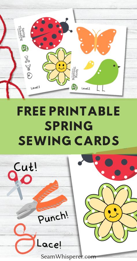 Lace Cards Diy Free Printable, Free Lacing Card Printables, Spring Theme Toddlers, Lacing Activities For Kids, Free Printable Lacing Cards, Sewing Cards For Kids, Diy Lacing Cards, Mazes For Kids Printable, Spring Theme Preschool