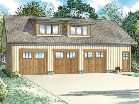 Garage Plans With Loft, Craftsman Garage, Garage Apartment Plan, Apartment Plan, Garage Guest House, Carriage House Plans, Garage Addition, Garage Apartment Plans, Addition Ideas