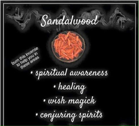 Sandalwood Incense Meaning, Sandlewood Incense Meaning, Nag Champa Incense Meaning, Incense Meaning Spiritual, Herbal Apothecary Recipes, Witchy Incense, Witch Ingredients, Incense Uses, Incense Meaning