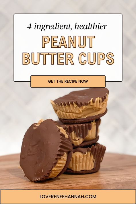 4-ingredient, healthier peanut butter cups! The perfect snack for those sugary cravings when fruit just won't cut it. Pb Fit Peanut Butter Cups, Pb2 Cups, Reeses Peanut Butter Cup Recipe, Homemade Chocolate Peanut Butter, Candy Aisle, Healthy Peanut Butter Cups, Gluten Free Chocolate Recipes, Peanut Butter Cups Recipe, Reese's Peanut Butter Cup