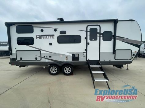 New 2023 Forest River RV Rockwood Mini Lite 2509S Travel Trailer at Blue Compass RV | Seguin, TX | #S6472 Murphy Bed Full, Solid Surface Countertops Kitchen, Rockwood Mini Lite, Entry Steps, Outside Kitchen, Lite Travel Trailers, Wood Cabinet Doors, Lp Tank, Bed Full