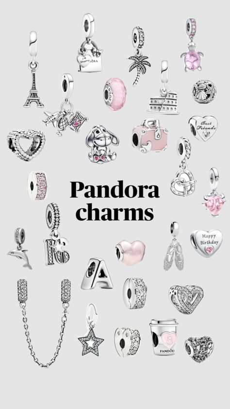 pandora charms #pandora #pandoracharms #charms #jewelry #bracelets #aesthetic Bracelets Aesthetic, Bracelet Aesthetic, Charms Pandora, Pandora Charms, Jewelry Bracelets, Charms, Bracelet, Jewellery Bracelets