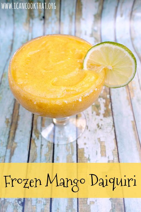 Mango Daquiri Recipe, Mango Daiquiri Recipe, Recipes Mango, Mango Daiquiri, Ice Cream Cocktails, Frozen Daiquiri, Daiquiri Recipe, Mamma Bear, Frozen Mango