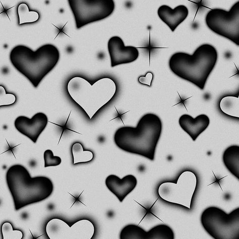 Y2k Desktop Wallpaper Black, Cholo Backgrounds, Y2k Keyboard Wallpaper, Black Glittery Wallpaper, 2000s Heart Background, 90s Heart Background, Y2k Keyboard, Black And White Y2k Wallpaper, 2000s Backdrop