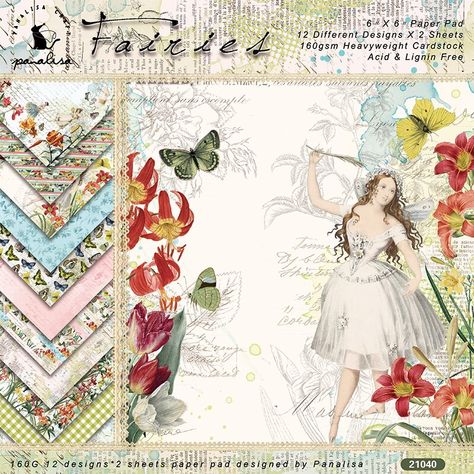 Smarter Shopping, Better Living! Aliexpress.com Diy Gifts Art, Stary Papier, Handmade Paper Art, Scrapbook Patterns, Papel Vintage, Album Journal, Vintage Flower Prints, Vintage Fairies, Journal Stationery