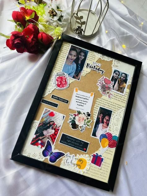 Its a Vintage Frame holds all your memories.can be customised according to your need. Creative Photo Frame Ideas, Vintage Photo Frame Ideas Aesthetic, Vintage Frame Ideas, Vintage Photo Frame Ideas, Handmade Frames Ideas, Frame Craft Ideas, Diy Frame Ideas, Photo Frame Ideas Handmade, Picture Gift Ideas