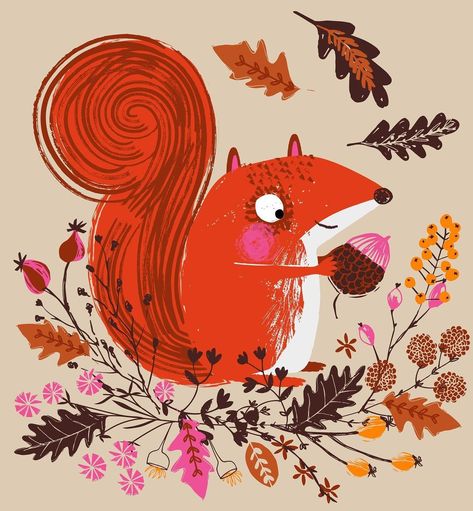 Helen Black on Instagram: “It really felt like Autumn today ! I’ve been watching a squirrel bury his food in my garden, sometimes trying to come through my window to…” Autumn Squirrel, Squirrel Painting, Through My Window, Red Autumn, Little Mouse, A Squirrel, Autumn Art, My Garden, Illustration Print