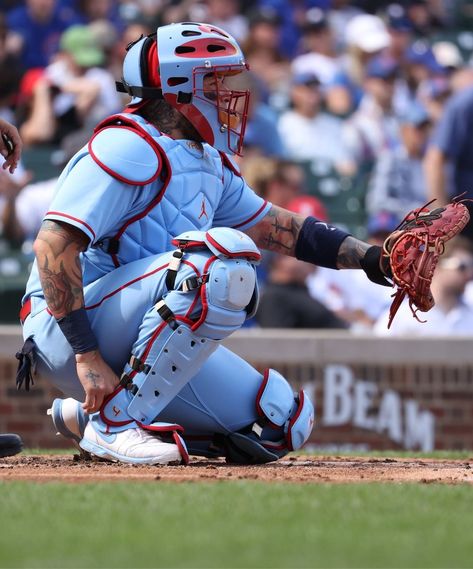 Baseball Catcher Aesthetic, Baseball Poses, Catcher Baseball, Baseball Drip, Baseball Aesthetic, Sports Poses, Mlb Baseball Players, Golf Fashion Men, Stl Cardinals Baseball