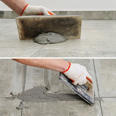 Learn the difference between Epoxy and Cement grout and see why Tile Doctor's Epoxy grout is far superior than cement grout and other epoxy grout products. Epoxy Grout Tile Floor, Tiles Installation, Floor Tile Grout, Epoxy Grout, Black Grout, Grey Floor Tiles, Bathroom Floors, Tile Projects, Tile Grout