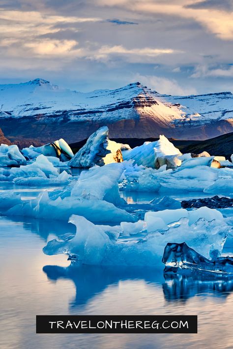 Glaciers in Iceland against a dark sky Iceland Bucket List, Bucket List Challenge, Bucket List Places To Visit, Things To Do In Iceland, Iceland Road Trip, List Challenges, Iceland Trip, Bucket List Places, Visit Places