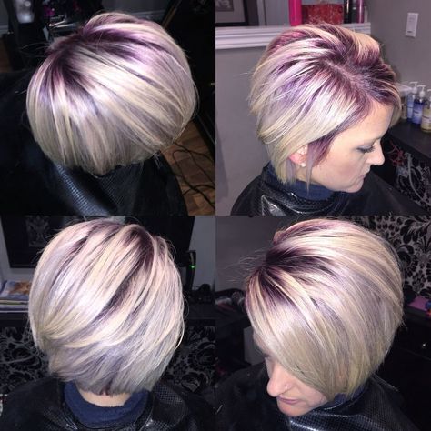 Blonde Hair Purple Roots, Purple Roots, Roots Blonde Hair, Purple Shadow, Blonde Hair With Roots, Tan Skin Blonde Hair, Crazy Color, Shadow Root, Purple Highlights