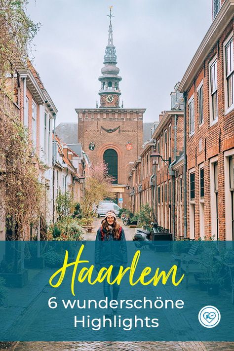 6 Highlights in Haarlem/Niederlande  Die kleine Stadt Haarlem hat uns auf Anhieb gepackt. Daher darf ein Besuch in eurem Urlaub auf keinen Fall fehlen. Wir zeigen euch die 6 schönsten Highlights und geben jede Menge Tipps für einen gelungenen Ausflug.    Holland | Europa | Städtetrip | Reise Tipps    #loveandcompass #reisenalspaar #reise #amsterdam #niederlande Amsterdam Tulips, Haarlem Netherlands, Best Places In Europe, Romantic Travel Destinations, Places In Europe, Amazing Travel Destinations, City Trip, Europe Travel Tips, Romantic Travel