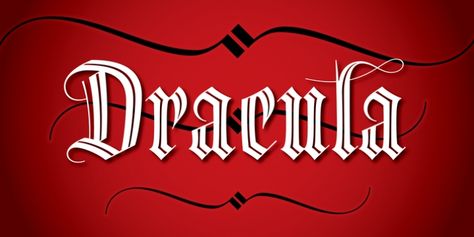 Dracula™ font download Vampire Typography, Dracula Font, Vampire Font, Gothic Calligraphy, Horror Font, Font Shop, Gothic Fonts, Historical Period, Font Download