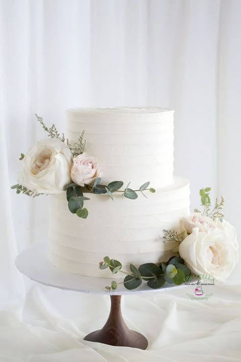 Buttercream Wedding Cakes – Dulcerella | Boise Wedding Cakes 1 Layer Wedding Cake Simple, Plain White Cake Wedding, Wedding Cake Simple Elegant 2 Tier, Simple Wedding Cake Small Two Tier, Cake 2 Tier Wedding, 2 Tier Minimalist Wedding Cake, Simple Two Tier Wedding Cake Buttercream, Wedding Cake Two Layers, Whole Foods Chantilly Cake Wedding