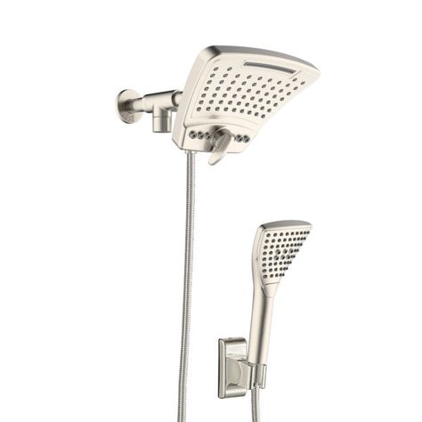 PULSE-ShowerSpas-PowerShot-ShowerSystem-1056-BN-810028370128-MAIN Shower Waterfall, Large Shower Heads, Waterfall Shower, High Pressure Shower Head, Dual Shower Heads, Rainfall Shower Head, Large Shower, Handheld Shower Head, Rainfall Shower