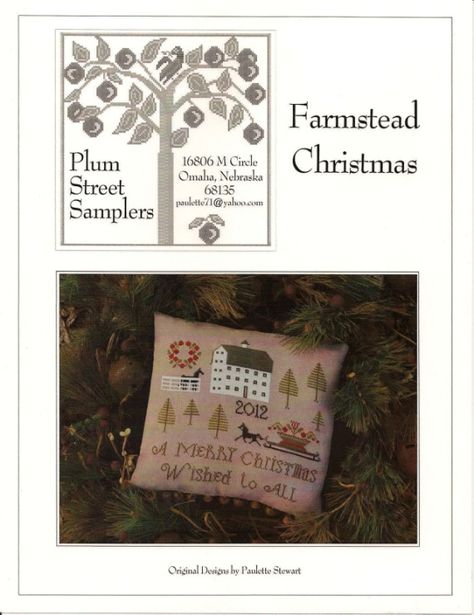 Plum Street Samplers Gallery Ru, Plum Street Samplers, Stitch Delight, Fall Cross Stitch, Cross Stitch Christmas Ornaments, Merry Christmas Wishes, Cross Stitch Christmas, Stitch Christmas, Christmas Print