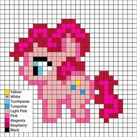 Friendship Is, Crochet Pony, Easy Perler Beads Ideas, Easy Pixel Art, Pixel Art Templates, Pixel Drawing, Diy Perler Bead Crafts, Pixel Art Grid, Amigurumi Animals